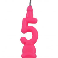 Vela Aniversário Número nº 5 Rosa