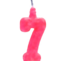 Vela Aniversário Número nº 7 Rosa